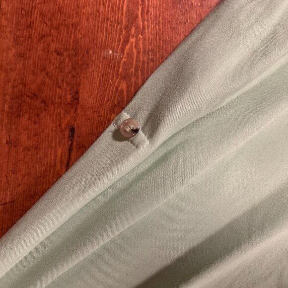 Maeve Anthropologie Sage Green Sandbridge Button Down Medium Tie Front Shirt EUC - Picture 8 of 12
